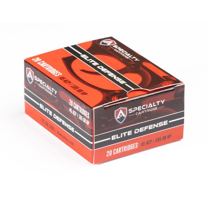 Atlanta Arms Elite Defense .45 Auto 185gr JHP Handgun Ammunition – 20 Count