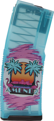 AMEND2 AR-15 MAGAZINE 5.56X45 – 30RD POLY MODC TEAL MIAMIVICE