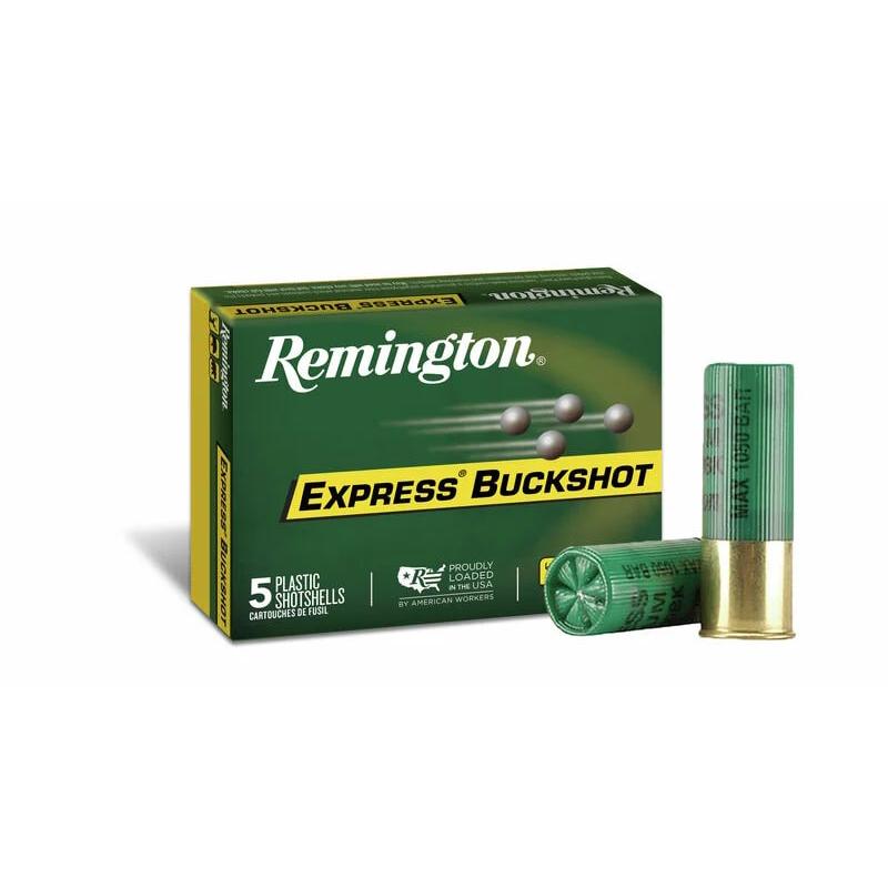 Remington Express Buckshot Shotgun Ammo 12 ga 2 3/4″ 12 plts #0 1275 fps 250/ct Case (50-5/ct Boxes)
