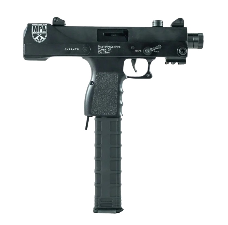MasterPiece Arms 30T Defender Top Cocking TB 9mm Luger 5.50″ 30+1 Black Cerakote