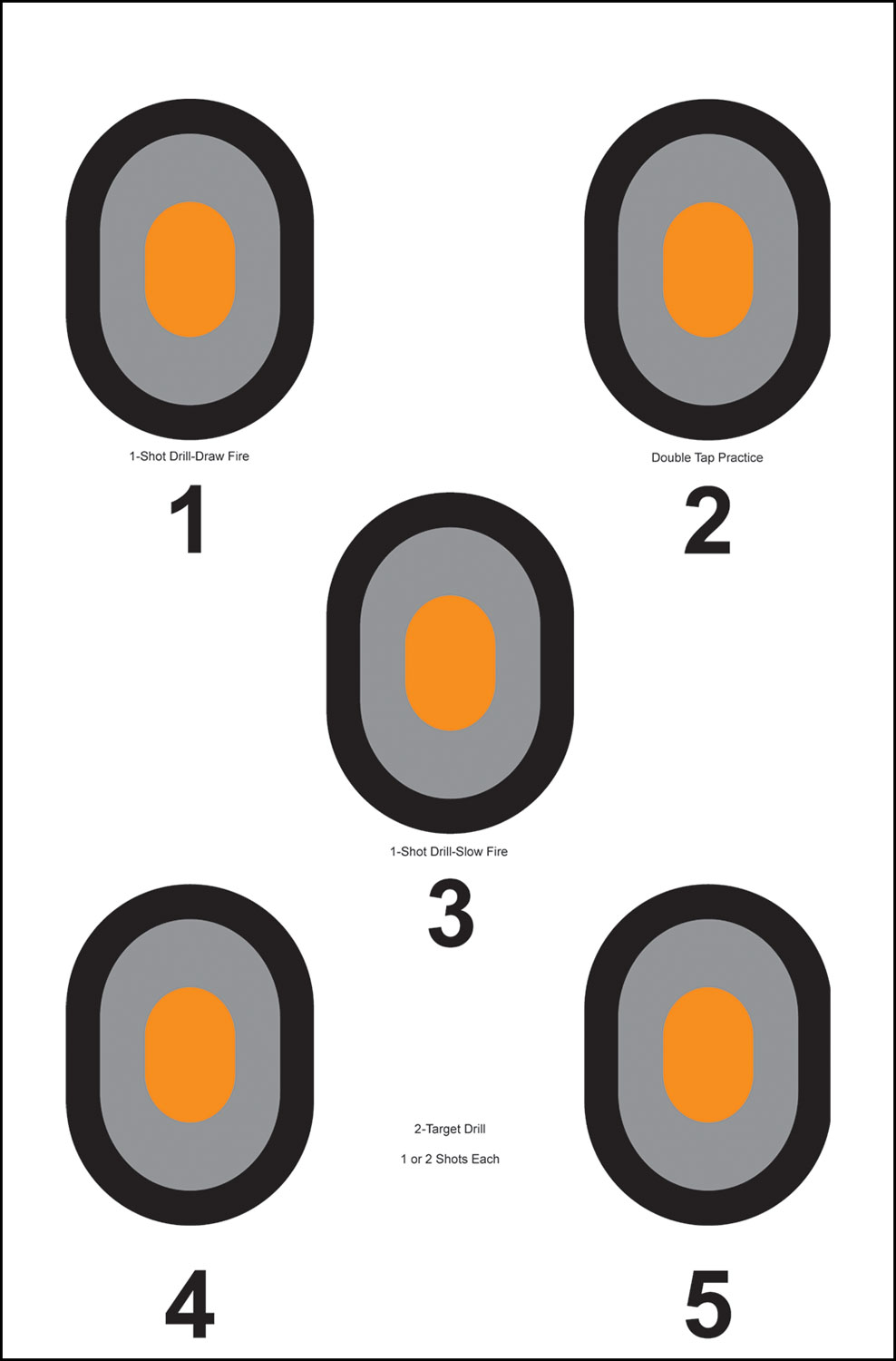 Action Target 530OC100 Bullseye Bullseye Paper 23″ x 35″ Multi-Color 100 Per Box