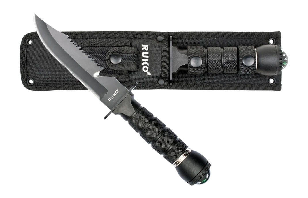RUKO RUK0163 420J2 6″SURVIVAL FIXED W/COMPASS